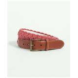 Brooks Brothers Men's Braided Cotton Belt | Red | Size 34