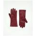 Brooks Brothers Women's Lambskin Gloves with Cashmere Lining | Burgundy | Size 6½