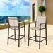 SamyoHome Outdoor Bar Stools Set of 2 All-Weather Patio Bar Height Chairs