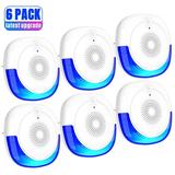 Ultrasonic Pest Repeller 6 Packs Pest Repellent Electronic Plug Ultrasonic Pest Control Mosquito Repellent Indoor for Home Office Repel Bugs for Roaches Spiders Flies Mosquitoes bat Fleas Rodents