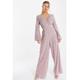 Quiz Womens Petite Pink Embellished Palazzo Jumpsuit - Size 10 UK