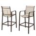 UBesGoo Patio Swivel Bar Stools Set of 2 Outdoor Bar Height Patio Stools & Bar Chairs