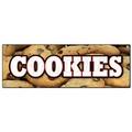 SignMission Cookies Banner Sign - Fresh Baked Homemade Warm Delicious Chocolate Chip Oatmeal