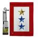 Americana Home & Garden 13 x 18.5 in. Gold & Two Blue Stars Garden Flag Set for Armed Forces Military Service Double-Sided Decorative Vertical Flags & House Decoration Banner Yard Gift