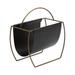 90210 Furniture Drake Magazine Rack Brass Black