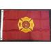 Fire Department 2x3 Foot Flag Double Sided Nylon Embroidered Banner Fire Dept