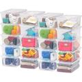 Plastic Storage Bin Tote Clear - 20 Pack Organizing Container with Lid