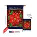 Breeze Decor 14087 Christmas Poinsettia Love 2-Sided Vertical Impression House Flag - 28 x 40 in.