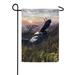 America Forever North American Bald Eagle Garden Flag 12.5 x 18 inches Flying Majestic Bird Countryside Sunset Rustic Double Sided Summer Seasonal Yard Outdoor Decorative Soaring Bird Garden Flag