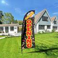 QSUM Grand Opening Feather Flag Kit 7FT Grand Opening Advertising Banner Business Signs