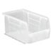 Quantum Storage Systems Clear ULTRA Plastic Bin Stacking Or Hanging 6 W X 9-1/4 D X 5 H Polypropylene Made In USA 12/Pk