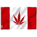 Anley 3x5 Foot Leaf Canada Weed Flag - Canadian Cannabis Leaves Flags