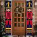 Christmas Door Banner Nutcracker 1 Pair Decorative Porch Banner Front Door Decor