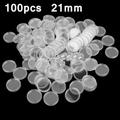 Cogfs 100 Pcs 21mm Coin Holder Capsules Box Storage Clear Round Display Cases for All Types of Coins Copper Coins Silver Coins Commemorative Coins and Gold Coins