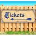 Tickets Left Blue Text 13 oz Vinyl Banner With Metal Grommets