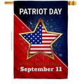 Ornament Collection 28 x 40 in. Never Forget 911 American Patriot Day Vertical House Flag with Double-Sided Decorative Banner Garden Yard Gift