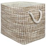 Design Imports CAMZ10141 Rectangle Paper Bin - Tweed Stone Large