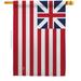 Grand Union House Flag Historical 28 X40 Double-Sided Yard Banner