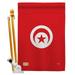 Breeze Decor BD-CY-HS-108251-IP-BO-D-US15-BD 28 x 40 in. Tunisia Flags of the World Nationality Impressions Decorative Vertical Double Sided House Flag Set with Pole Bracket & Hardware