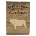 Carolines Treasures CK6770CHF Charolais Cow Welcome Flag Canvas House Size Large multicolor