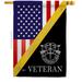Americana Home & Garden H140897-BO 28 x 40 in. Home of De Opppresso Liber House Flag with Armed Forces Army Double-Sided Decorative Vertical Decoration Banner Garden Yard Gift
