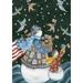 Toland Home Garden Patriotic American Snowman Outdoor Garden Flag 18 x 12.5