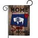 Ornament Collection 13 x 18.5 in. State Wyoming Home Sweet American State Vertical Garden Flag with Double-Sided House Decoration Banner Yard Gift