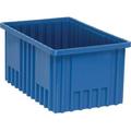 6 Pack of 22 1/2 Deep x 17 1/2 Wide x 3 High Blue Dividable Grid Containers