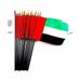 Box of 12 UAE 4 x6 Miniature Desk & Table Flags; 12 American Made Small Mini United Arab Emirates Flags in a Custom Made Cardboard Box Specifically Made for These Flags