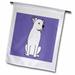 3dRose Cute White American Bulldog Art - Garden Flag 12 by 18-inch