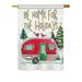 Breeze Decor BD-XM-H-114201-IP-BO-DS02-US Home for Holidays Winter - Seasonal Christmas Impressions Decorative Vertical House Flag - 28 x 40 in.