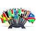 AFRICAN UNION WORLD FLAG SET with three 20-hole bases--52 Polyester 4 x6 Flags One Flag for each country in the African Union 4x6 Miniature Desk & Table Flags Small Mini Stick Flags