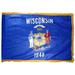 Wisconsin Flag 4 x 6 Feet Nylon Flag-Indoor: Add Pole Hem and Fringe