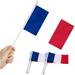 Anley France Mini Flag 12 Pack - Hand Held Small Miniature French Flags