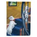Carolines Treasures PPP3204CHF Westie Going Up Flag Canvas House Size Large multicolor