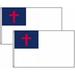 (2 pack Lot) Christian Flag Poly Nylon 3x5 ft Flag House Banner fade resistant