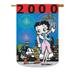 Two Group - Betty Boop Millennium Winter - Seasonal Applique Decorative Vertical House Flag 28 x 40