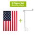 American Garden Flag 12.5 x 18 + 3-Piece Wrought Iron Garden Flag Stand Set