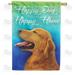 America Forever Spring Dog House Flag 28 x 40 inches Double Sided Cute Puppy Happy Summer Welcome Dog Golden Retriever - Seasonal Yard Lawn Outdoor Decorative Happiness House Flag