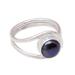 Mysterious Waves,'Modern Cocktail Ring with a Black Cultured Pearl'
