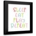 Ball Susan 19x24 Black Modern Framed Museum Art Print Titled - Sleep Eat Play Repeat
