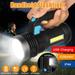 LED Rechargeable Handheld Flashlights - High-power Super Bright Spotlight USB Power Bank Rechargeable flashlights