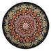 Mandala Pattern Round Yoga Mat Meditation Mat Washable Yoga Mat for Pilates Fitness Exercise Dia 40cm