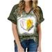 Olyvenn Women s Trendy Monther Day Tunic Tops Deals Short Sleeve Tees Baseball MOM Print Tops Crew Neck Shirts Leisure Loose Casual Tie Dye Blouse Dressy Women 2023 Fashion Summer Army Green 8