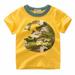 Dinosaur Print Kids Tops Toddler Kids Boys T Shirts Short Sleeve Camouflage Crewneck Tee Cute Cartoon Summer Children Clothes For 4-5 Years