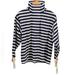 J. Crew Tops | J. Crew Snap Neck Popover Size Small Navy And White Striped 100% Cotton J2159 | Color: Blue/White | Size: S