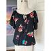 American Eagle Outfitters Tops | American Eagle Outfitters Aeo Black Floral Top With Dolman Sleeves S | Color: Black/White | Size: S