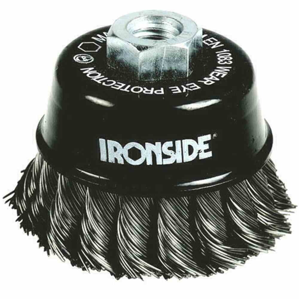 IRONSIDE Topfbürste Stahl Ø 100 mm, für Winkelschleifer, gezopfter Draht, Image