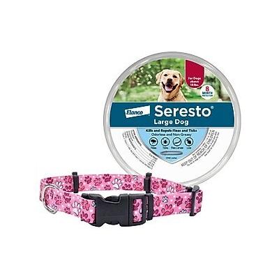 SecureAway Dog Flea Collar Protector, 18-26-in, MultiPaw + Seresto Flea & Tick Collar for Dogs, over 18-lbs, 1 Collar (8-mos. supply)