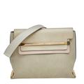 Chloe Green/Beige Leather Medium Clare Shoulder Bag, Green